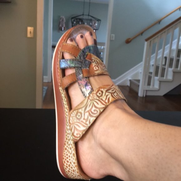 Spring Step L'Artiste Caiman Slide Sandal, Womans Size US 9.5 EU 40 - Picture 4 of 11